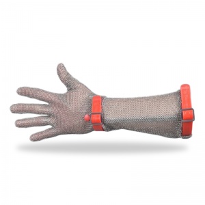 Manulatex GCM Chainmail Glove with Long Cuff and PU Adjustment Strap